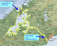 Übersichtskarte Panama-Kanal